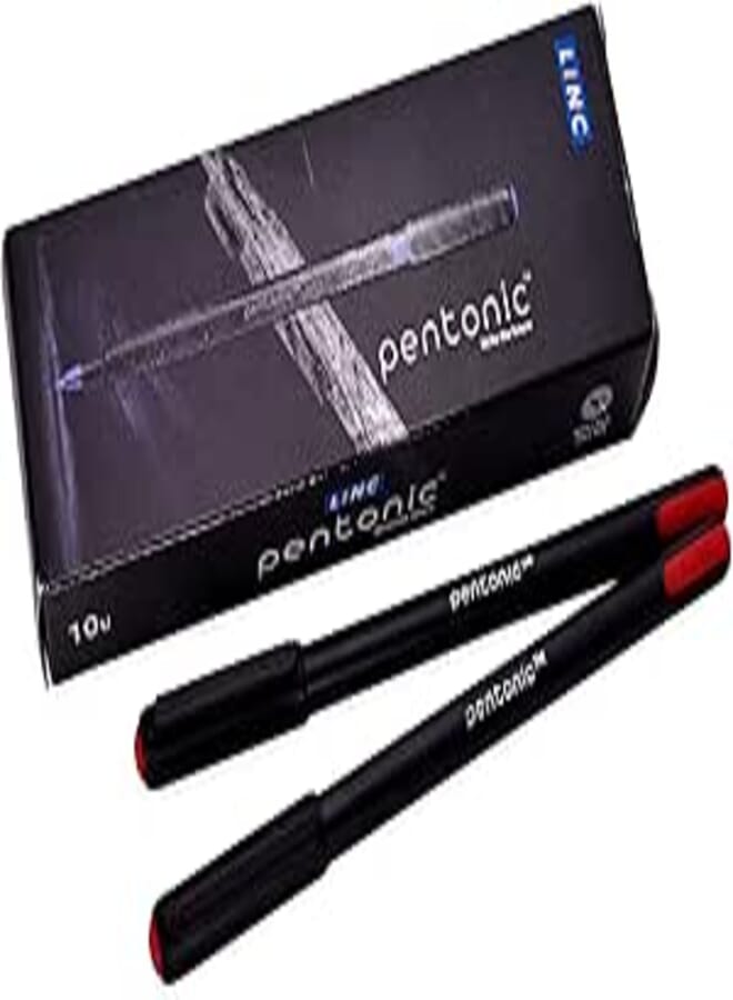 Pentonic Ballpoint Pen (Red Ink,20 Pieces)